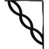 imageEkena Millwork BKTM01X05X08SLO 1 2quot W x 5 12quot D x 8quot H Loera Wrought Iron Bracket Single Center BracePowder Coated Black