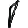 imageEkena Millwork BKTM01X05X08SLO 1 2quot W x 5 12quot D x 8quot H Loera Wrought Iron Bracket Single Center BracePowder Coated Black