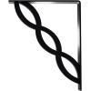 imageEkena Millwork BKTM01X05X08SLO 1 2quot W x 5 12quot D x 8quot H Loera Wrought Iron Bracket Single Center BracePowder Coated Black
