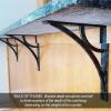 imageEkena Millwork BKTM01X05X08SLO 1 2quot W x 5 12quot D x 8quot H Loera Wrought Iron Bracket Single Center BracePowder Coated Black