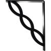 imageEkena Millwork BKTM01X05X08SLO 1 2quot W x 5 12quot D x 8quot H Loera Wrought Iron Bracket Single Center BracePowder Coated Black