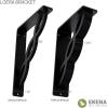 imageEkena Millwork BKTM01X05X08SLO 1 2quot W x 5 12quot D x 8quot H Loera Wrought Iron Bracket Single Center BracePowder Coated Black