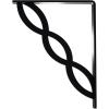 imageEkena Millwork BKTM01X05X08SLO 1 2quot W x 5 12quot D x 8quot H Loera Wrought Iron Bracket Single Center BracePowder Coated Black