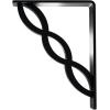 imageEkena Millwork BKTM01X05X08SLO 1 2quot W x 5 12quot D x 8quot H Loera Wrought Iron Bracket Single Center BracePowder Coated Black