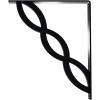 imageEkena Millwork BKTM01X05X08SLO 1 2quot W x 5 12quot D x 8quot H Loera Wrought Iron Bracket Single Center BracePowder Coated Black