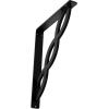 imageEkena Millwork BKTM01X05X08SLO 1 2quot W x 5 12quot D x 8quot H Loera Wrought Iron Bracket Single Center BracePowder Coated Black