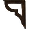 imageEkena Millwork BKTM01X10X12SBR 1 2quot W x 10quot D x 12quot H Bradford Wrought Iron Bracket Single Center BraceAntiqued Brass