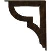 imageEkena Millwork BKTM01X10X12SBR 1 2quot W x 10quot D x 12quot H Bradford Wrought Iron Bracket Single Center BraceAntiqued Brass