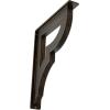 imageEkena Millwork BKTM01X10X12SBR 1 2quot W x 10quot D x 12quot H Bradford Wrought Iron Bracket Single Center BraceAntiqued Brass