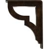 imageEkena Millwork BKTM01X10X12SBR 1 2quot W x 10quot D x 12quot H Bradford Wrought Iron Bracket Single Center BraceAntiqued Brass
