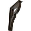 imageEkena Millwork BKTM01X10X12SBR 1 2quot W x 10quot D x 12quot H Bradford Wrought Iron Bracket Single Center BraceAntiqued Brass