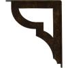 imageEkena Millwork BKTM01X10X12SBR 1 2quot W x 10quot D x 12quot H Bradford Wrought Iron Bracket Single Center BraceAntiqued Brass