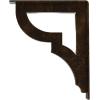 imageEkena Millwork BKTM01X10X12SBR 1 2quot W x 10quot D x 12quot H Bradford Wrought Iron Bracket Single Center BraceAntiqued Brass