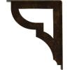 imageEkena Millwork BKTM01X10X12SBR 1 2quot W x 10quot D x 12quot H Bradford Wrought Iron Bracket Single Center BraceAntiqued Brass