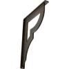 imageEkena Millwork BKTM01X10X12SBR 1 2quot W x 10quot D x 12quot H Bradford Wrought Iron Bracket Single Center BraceAntiqued Brass
