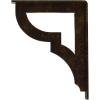 imageEkena Millwork BKTM01X10X12SBR 1 2quot W x 10quot D x 12quot H Bradford Wrought Iron Bracket Single Center BraceAntiqued Brass