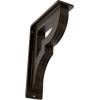 imageEkena Millwork BKTM01X10X12SBR 1 2quot W x 10quot D x 12quot H Bradford Wrought Iron Bracket Single Center BraceAntiqued Bronze
