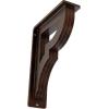 imageEkena Millwork BKTM01X10X12SBR 1 2quot W x 10quot D x 12quot H Bradford Wrought Iron Bracket Single Center BraceAntiqued Copper