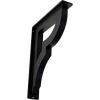 imageEkena Millwork BKTM01X10X12SBR 1 2quot W x 10quot D x 12quot H Bradford Wrought Iron Bracket Single Center BracePowder Coated Black