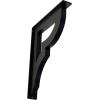 imageEkena Millwork BKTM01X10X12SBR 1 2quot W x 10quot D x 12quot H Bradford Wrought Iron Bracket Single Center BracePowder Coated Black