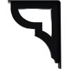 imageEkena Millwork BKTM01X10X12SBR 1 2quot W x 10quot D x 12quot H Bradford Wrought Iron Bracket Single Center BracePowder Coated Black