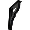 imageEkena Millwork BKTM01X10X12SBR 1 2quot W x 10quot D x 12quot H Bradford Wrought Iron Bracket Single Center BracePowder Coated Black