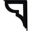 imageEkena Millwork BKTM01X10X12SBR 1 2quot W x 10quot D x 12quot H Bradford Wrought Iron Bracket Single Center BracePowder Coated Black