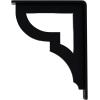imageEkena Millwork BKTM01X10X12SBR 1 2quot W x 10quot D x 12quot H Bradford Wrought Iron Bracket Single Center BracePowder Coated Black