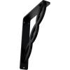 imageEkena Millwork BKTM01X05X08SLO 1 2quot W x 5 12quot D x 8quot H Loera Wrought Iron Bracket Single Center BracePowder Coated Black