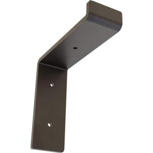 image2quotW x 12quotD x 7 34quotH Steel Truss Shelf Bracket Antiqued BrassHammered Dark Bronze