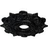 image17 12quotOD x 4quotID x 1quotP Preston Ceiling Medallion Fits Canopies up to 4quotJet Black Flat Finish