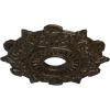 image17 12quotOD x 4quotID x 1quotP Preston Ceiling Medallion Fits Canopies up to 4quotStone Hearth Crackle Flat Finish