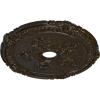 image26quotOD x 3 34quotID x 1 12quotP Attica with Rose Ceiling Medallion Fits Canopies up to 4 12quotStone Hearth Crackle Flat Finish
