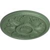imageEkena Millwork CM18ED 18Inch OD x 5 12Inch ID x 1 34Inch Edinburgh Ceiling Medallion PrimedHandPainted Athenian Green