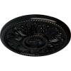 imageEkena Millwork CM18ED 18Inch OD x 5 12Inch ID x 1 34Inch Edinburgh Ceiling Medallion PrimedHandPainted Black Pearl