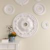 imageEkena Millwork CM30FL Flagstone Ceiling Medallion 30quotOD x 3 78quotID x 3 14quotP Fits Canopies up to 3 78quot Factory PrimedFactory Primed