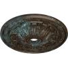 imageEkena Millwork CM30FL Flagstone Ceiling Medallion 30quotOD x 3 78quotID x 3 14quotP Fits Canopies up to 3 78quot Factory PrimedHandPainted Bronze Blue Patina
