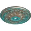 imageEkena Millwork CM30FL Flagstone Ceiling Medallion 30quotOD x 3 78quotID x 3 14quotP Fits Canopies up to 3 78quot Factory PrimedHandPainted Copper Green Patina