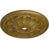 imageEkena Millwork CM30FL Flagstone Ceiling Medallion 30quotOD x 3 78quotID x 3 14quotP Fits Canopies up to 3 78quot Factory PrimedHandPainted Gold