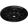 imageEkena Millwork CM30FL Flagstone Ceiling Medallion 30quotOD x 3 78quotID x 3 14quotP Fits Canopies up to 3 78quot Factory PrimedHandPainted Jet Black
