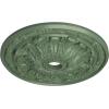 imageEkena Millwork CM30FL Flagstone Ceiling Medallion 30quotOD x 3 78quotID x 3 14quotP Fits Canopies up to 3 78quot Factory PrimedHandpainted Athenian Green