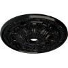 imageEkena Millwork CM30FL Flagstone Ceiling Medallion 30quotOD x 3 78quotID x 3 14quotP Fits Canopies up to 3 78quot Factory PrimedHandpainted Black Pearl