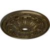 imageEkena Millwork CM30FL Flagstone Ceiling Medallion 30quotOD x 3 78quotID x 3 14quotP Fits Canopies up to 3 78quot Factory PrimedHandpainted Brass