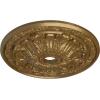 imageEkena Millwork CM30FL Flagstone Ceiling Medallion 30quotOD x 3 78quotID x 3 14quotP Fits Canopies up to 3 78quot Factory PrimedHandpainted Pale Gold