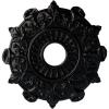image17 12quotOD x 4quotID x 1quotP Preston Ceiling Medallion Fits Canopies up to 4quotJet Black Flat Finish