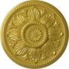 imageEkena Millwork CM18ED 18Inch OD x 5 12Inch ID x 1 34Inch Edinburgh Ceiling Medallion PrimedHandPainted Rich Gold