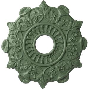 image17 12quotOD x 4quotID x 1quotP Preston Ceiling Medallion Fits Canopies up to 4quotAthenian Green Flat Finish