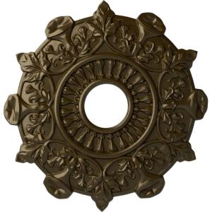 image17 12quotOD x 4quotID x 1quotP Preston Ceiling Medallion Fits Canopies up to 4quotBrass Metallic Series