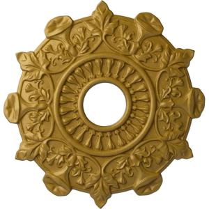 image17 12quotOD x 4quotID x 1quotP Preston Ceiling Medallion Fits Canopies up to 4quotPharaohs Gold Metallic Series