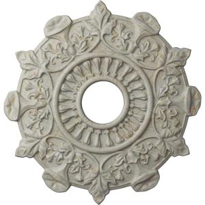 image17 12quotOD x 4quotID x 1quotP Preston Ceiling Medallion Fits Canopies up to 4quotPot of Cream Crackle Flat Finish